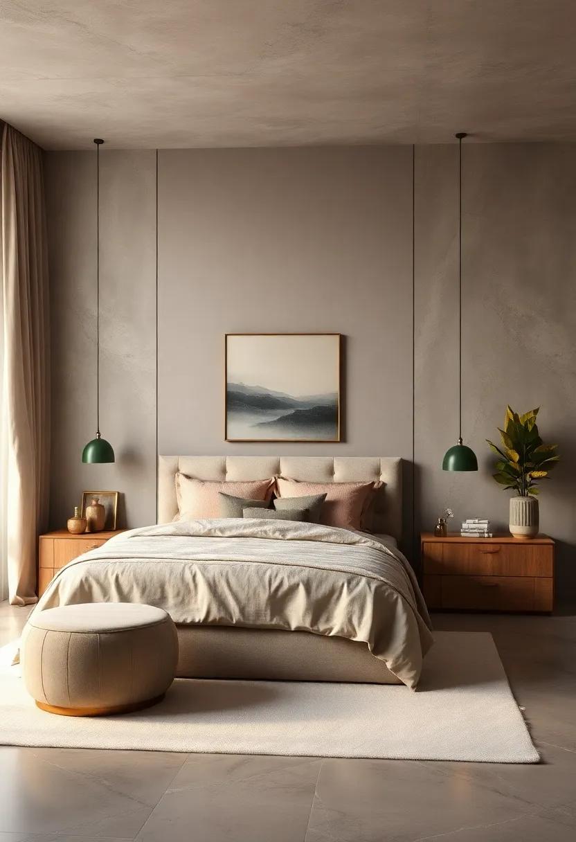 Choose taupe with a hint of metallic shimmer for a versatile and classy bedroom palette