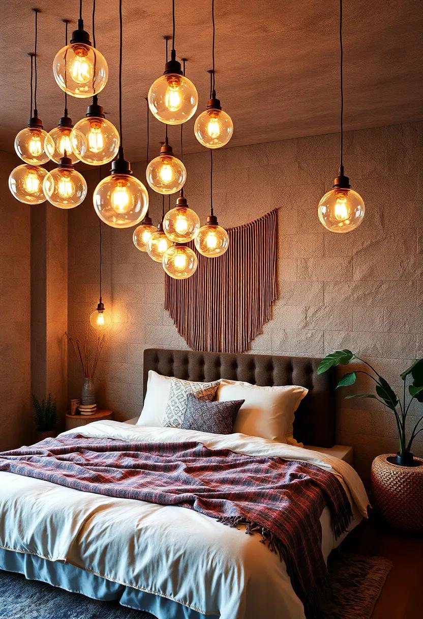 Glass Globe Fixtures: Hang clusters of glass globe lights for a dreamy, ethereal effect that complements boho aesthetics