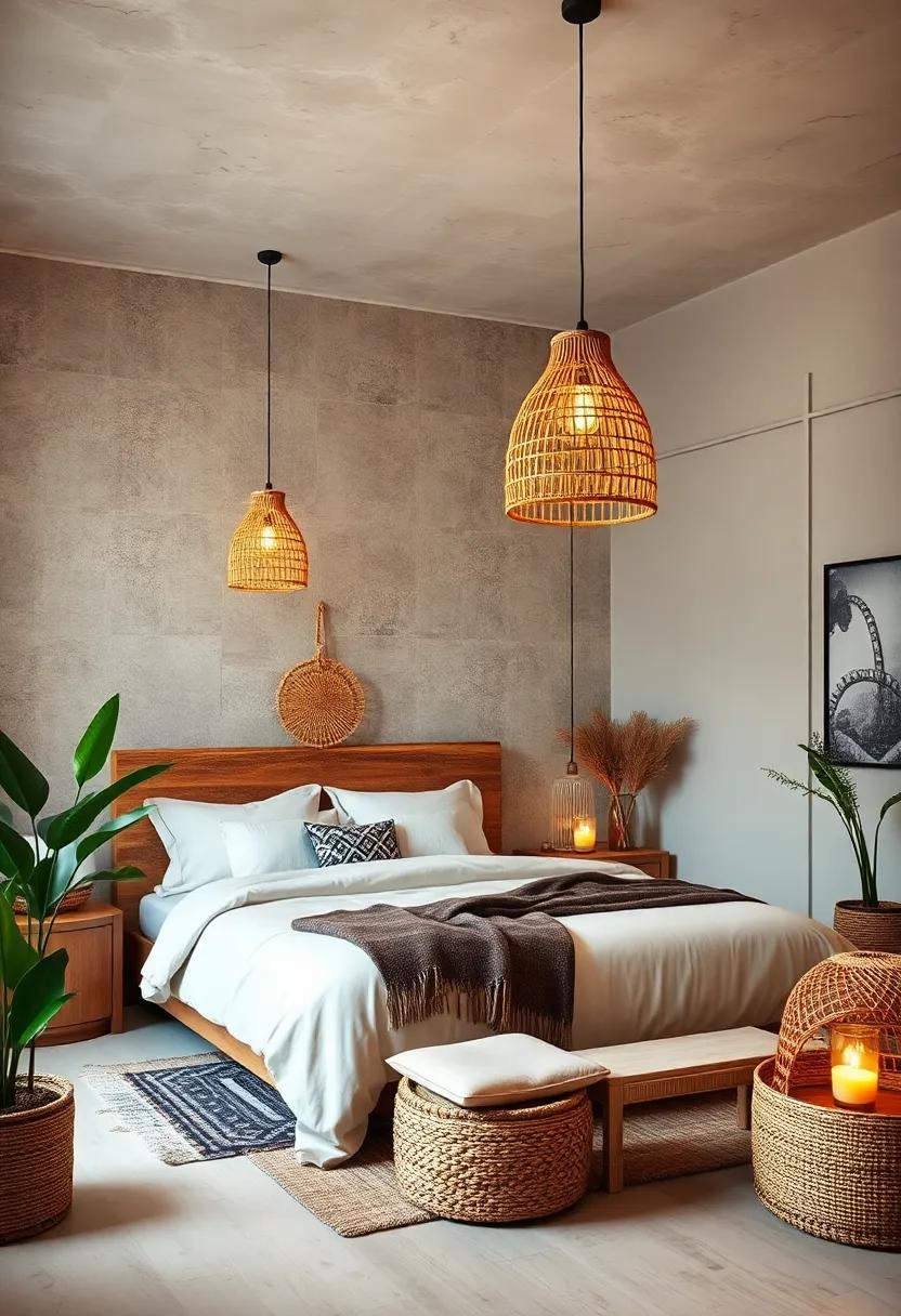 Rattan Pendant lamps: Introduce natural fibers with rattan pendant lights that create a relaxed, beachy atmosphere