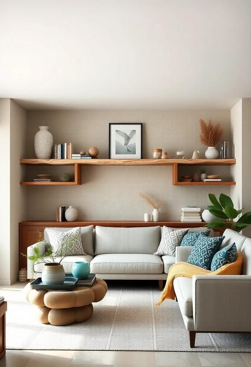 Driftwood Bookshelves: Construct open shelves using driftwood to create a relaxed beach cottage feel in your reading nook