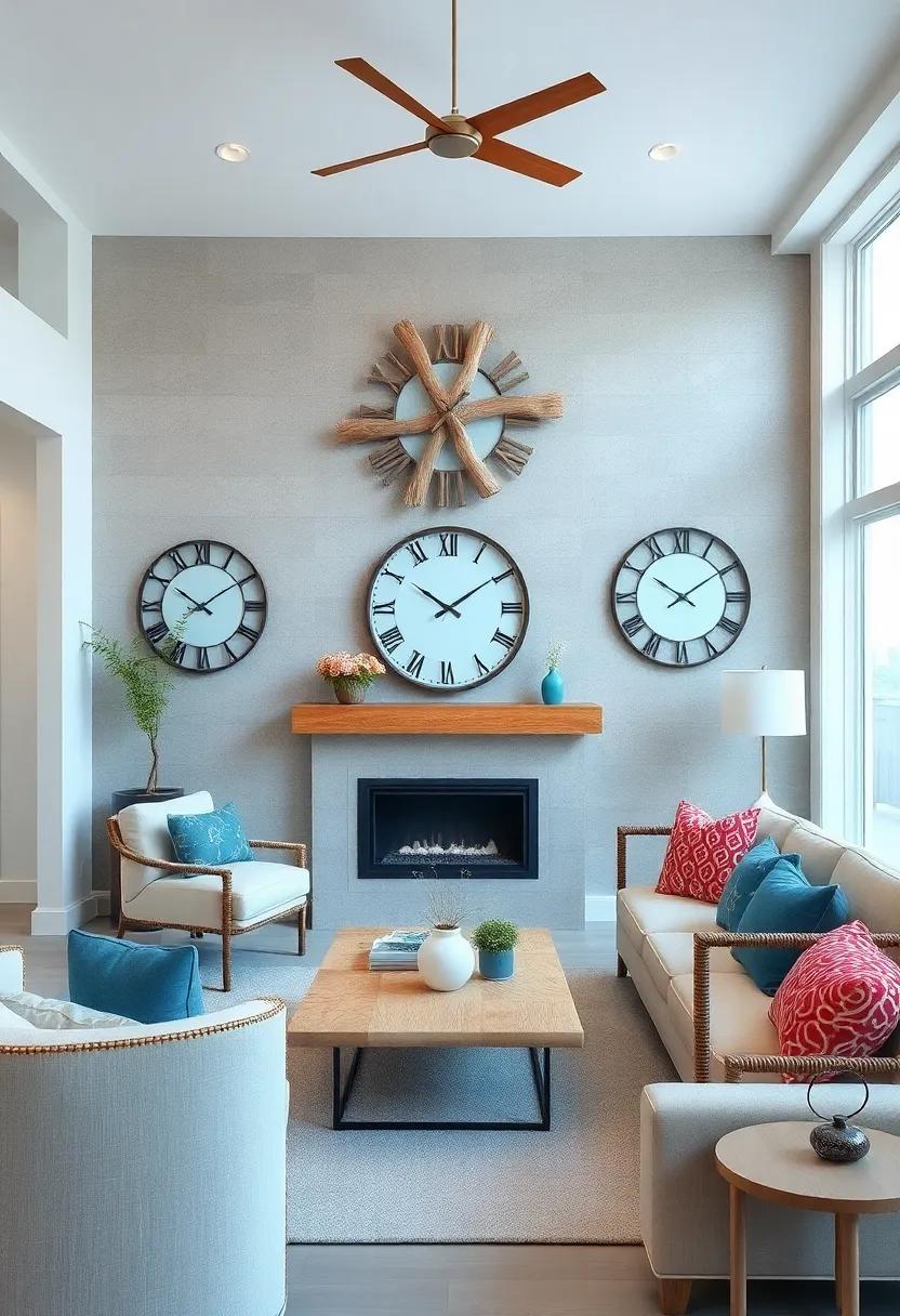 Driftwood Nautical Clocks: Integrate driftwood into clock designs for a timepiece that ties in your coastal theme