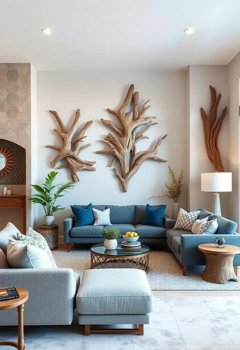 Driftwood Wall Art Sculptures: transform weathered wood pieces into captivating wall hangings that evoke the serenity of the shoreline
