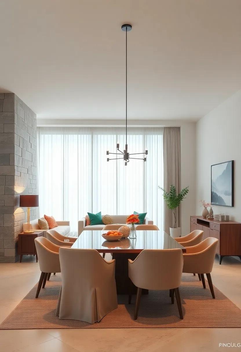 Buffet Sideboard Integration for Balancing storage and Dining Space