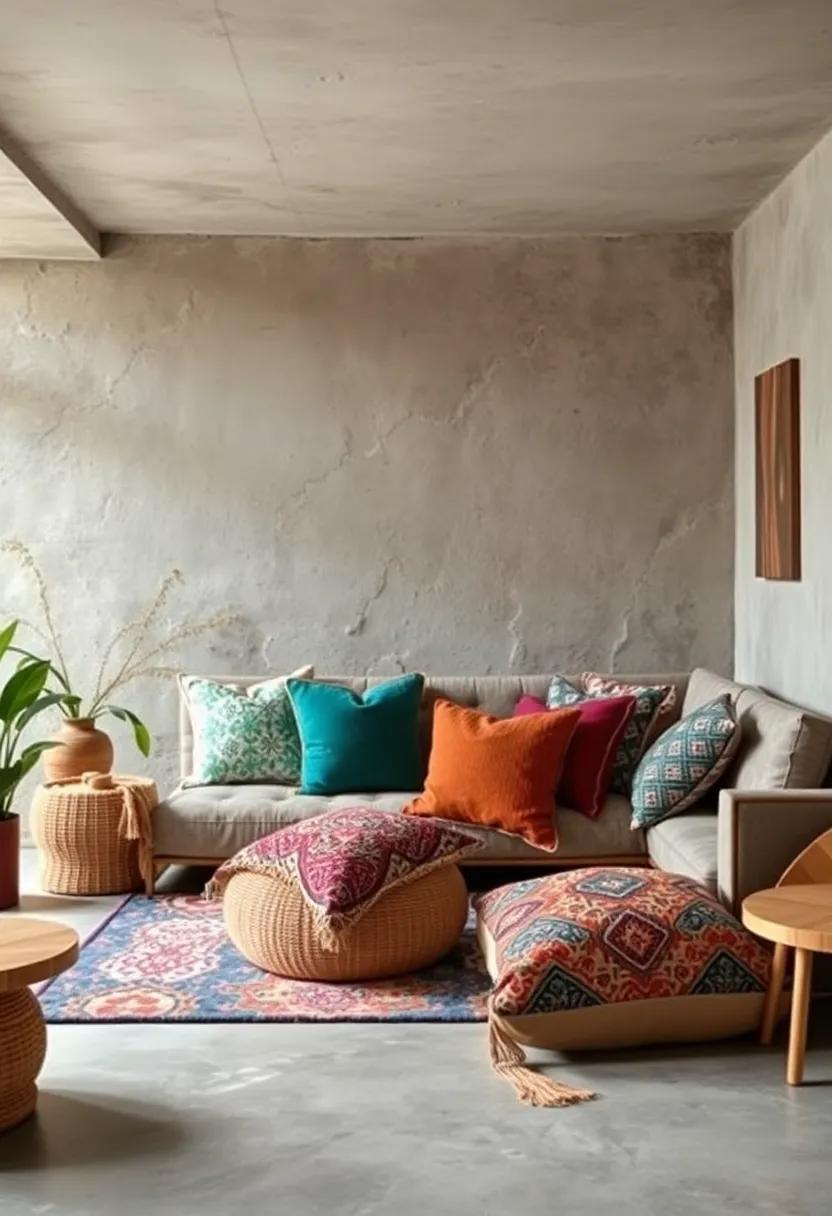 bohemian Bliss: Mix vibrant patterns and textures with mismatched pillows in bold colors to create a carefree, artistic sanctuary