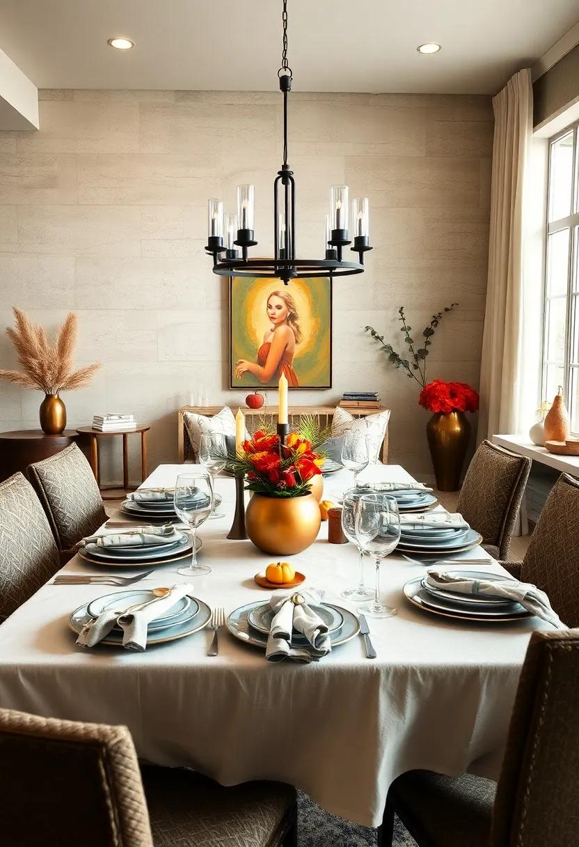 Contemporary Chic with Mixed Metal Décor and Bold Geometric Patterns
