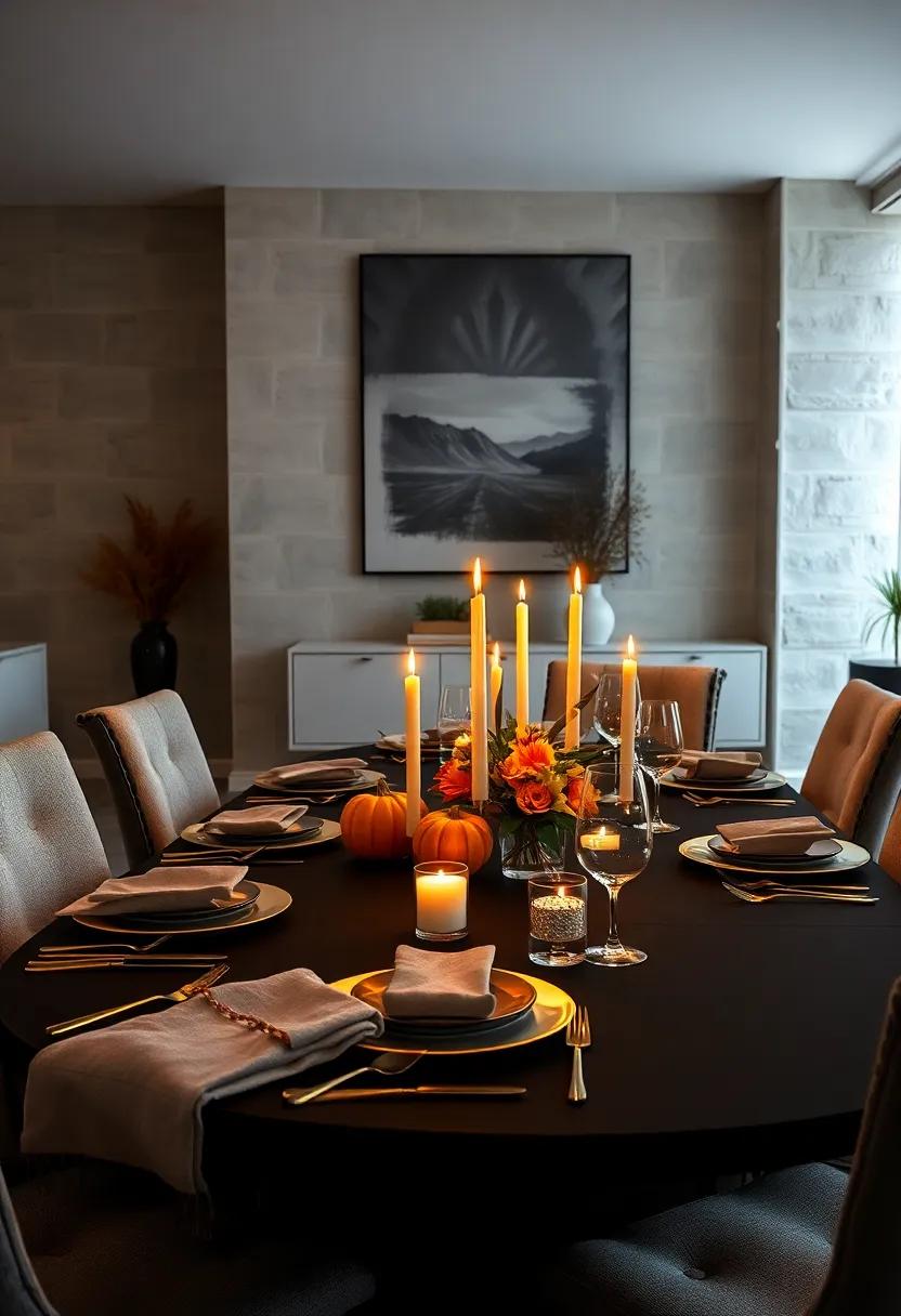 Botanical-Inspired Table Adorned with Fresh Greenery and Seasonal Flowers