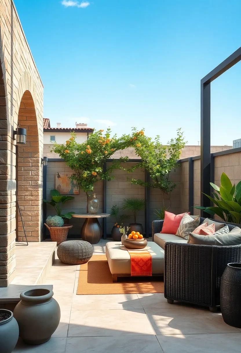 Bronze trellises climbing ‌over charcoal fences⁢ combine privacy with⁢ artisanal beauty and warmth