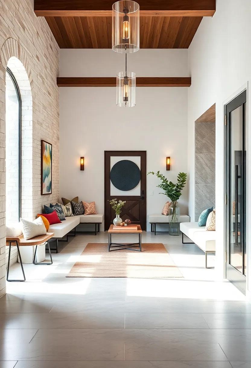 Built-In Storage Benches: Combine seating and‍ storage with streamlined benches‍ that keep entryway essentials hidden yet accessible