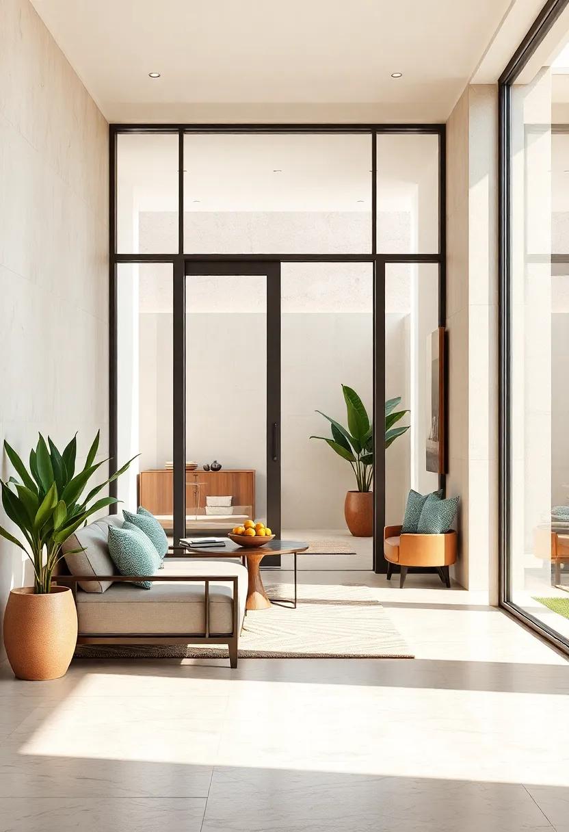 Glass Entry ‍doors: Use frameless or minimal-frame glass doors to welcome ‌natural light ‍and create a seamless ‌flow between indoors and outdoors
