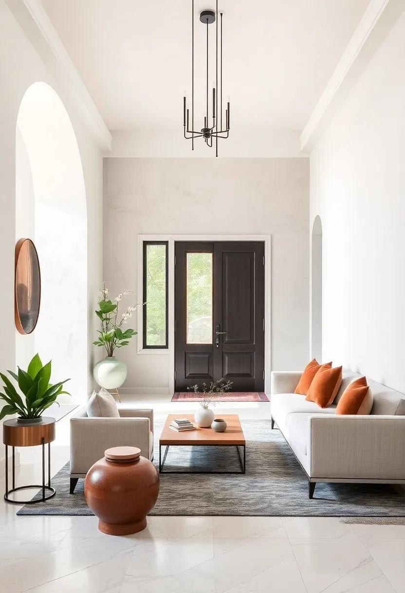 Signature Scent Diffuser: Place a minimalist ‌diffuser with a calming fragrance to elevate the sensory experience upon entering