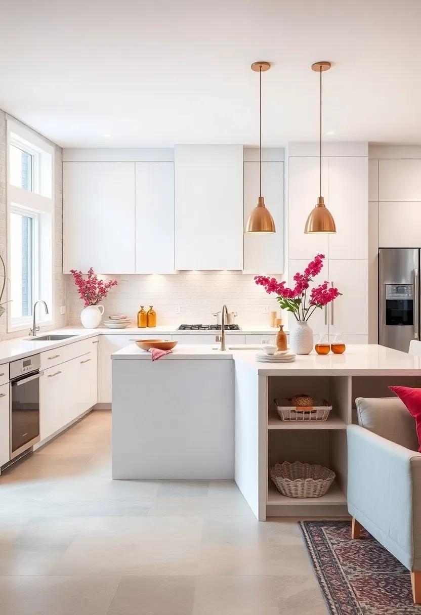 Design a White Kitchen Island with ⁣Built-In Storage ⁢and Seating