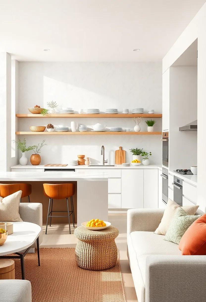 Use‌ Open Shelving with ‌White Backdrops to‍ Showcase Dishware