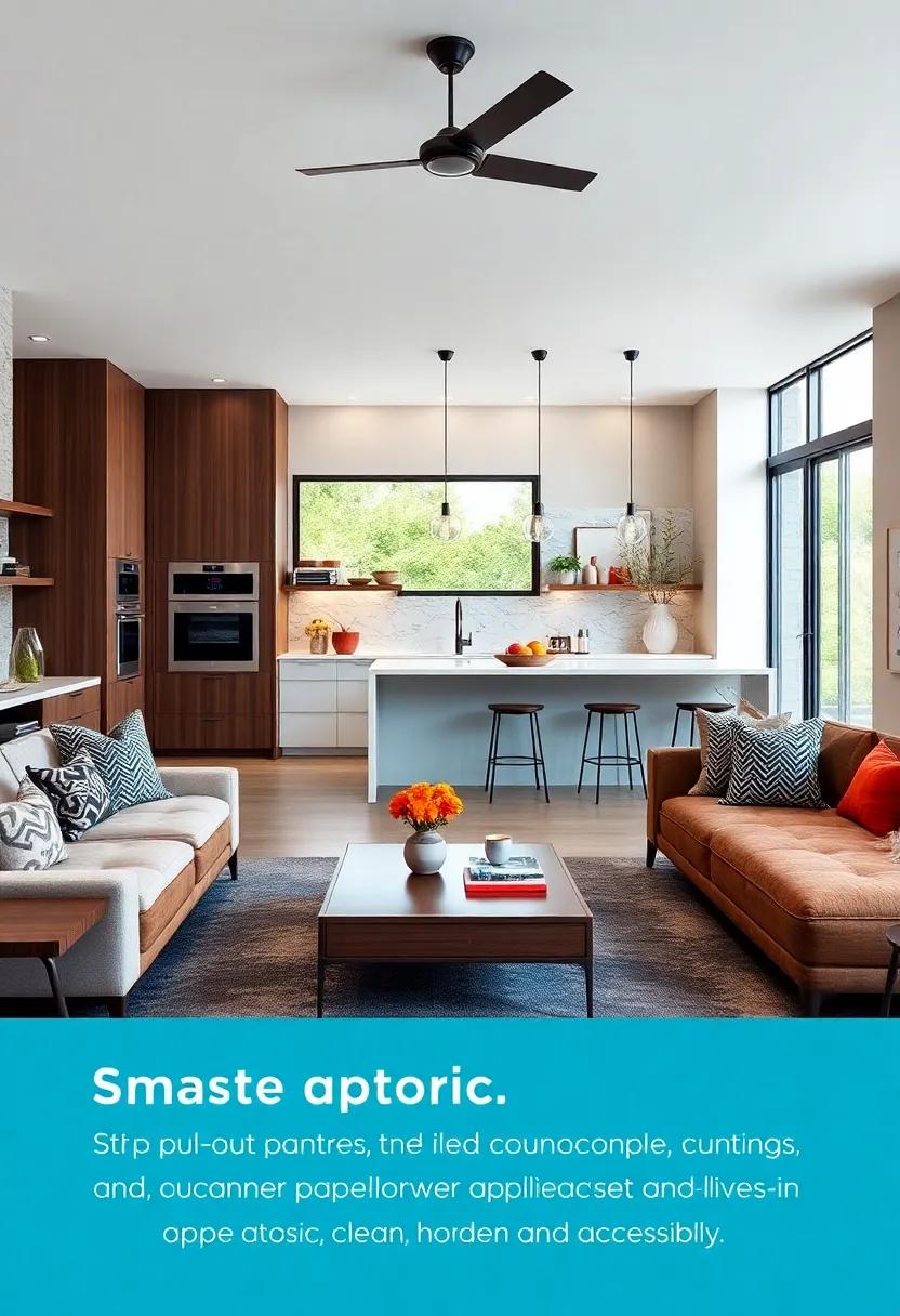 Smart Storage Solutions: Utilize pull-out pantries and under-counter drawers to keep appliances hidden yet accessible