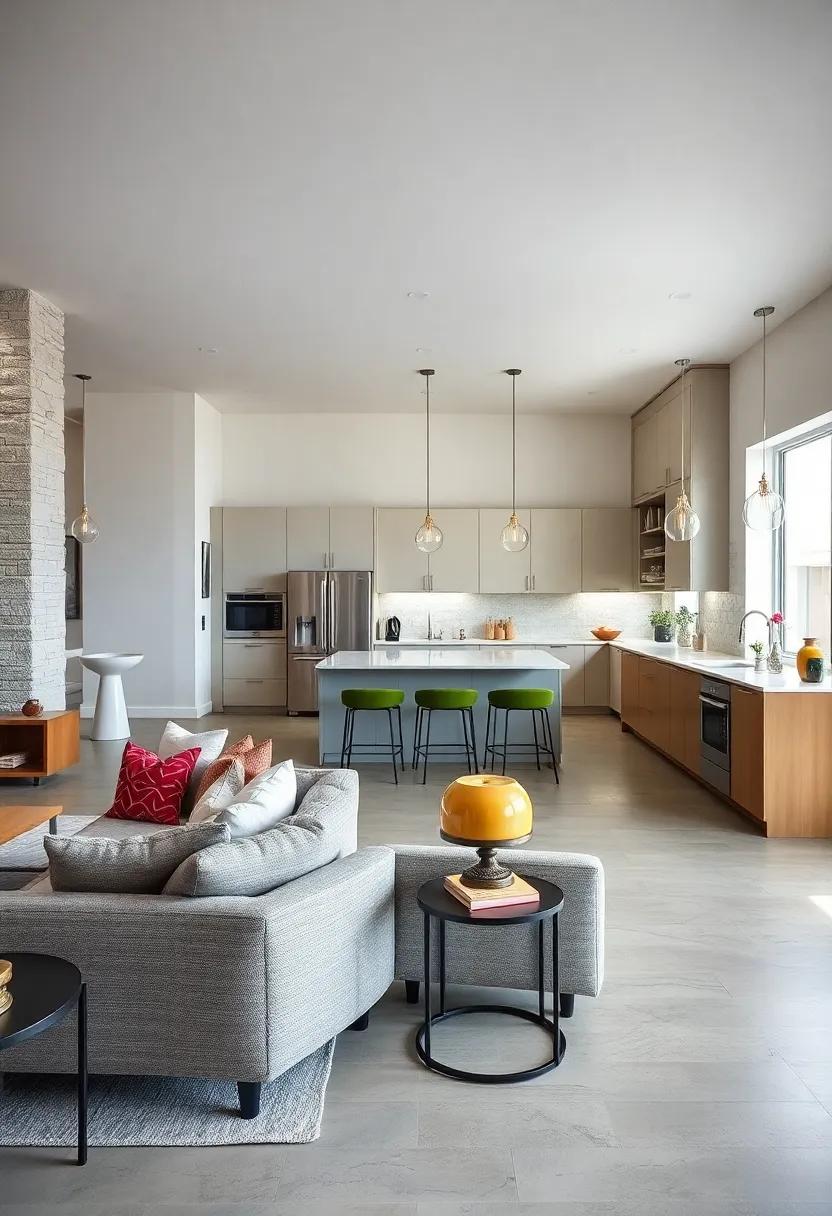 Customized Breakfast Nooks: Incorporate built-in seating near kitchen zones to encourage casual dining within the open room