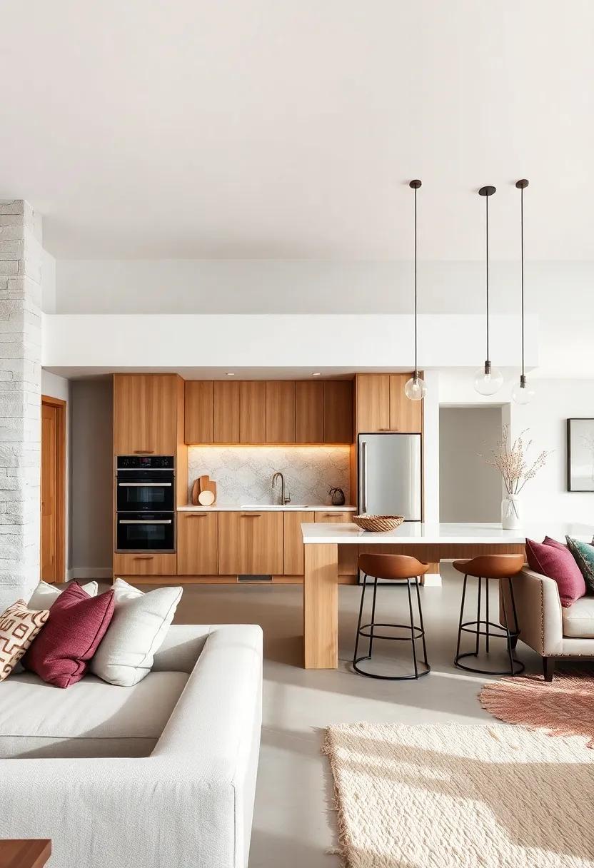 Built-In Coffee Bars: Create a dedicated coffee station that blends seamlessly into the open concept layout