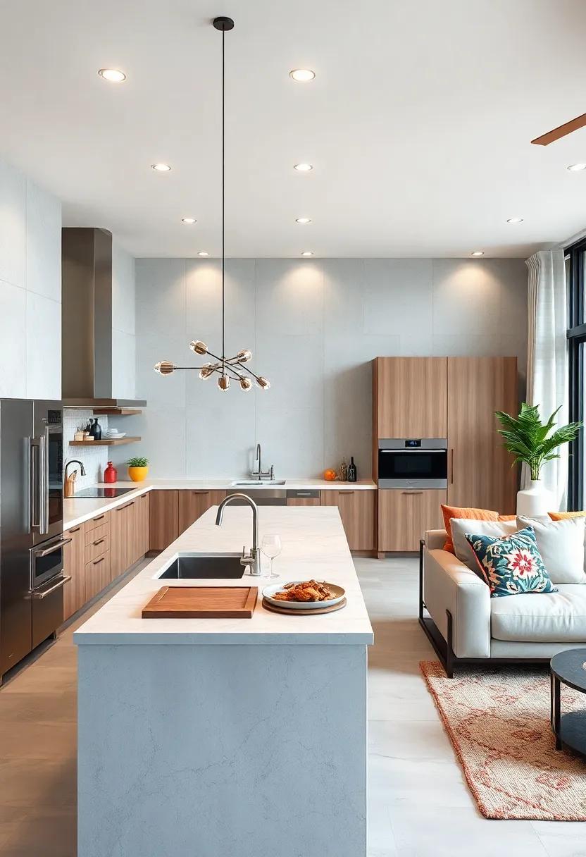 Hidden Appliance Panels: Incorporate kitchen appliances behind sleek cabinetry to maintain a minimalist and cohesive look