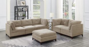 Our Review Of The Camel Chenille 6 Piece Modular Sofa Set