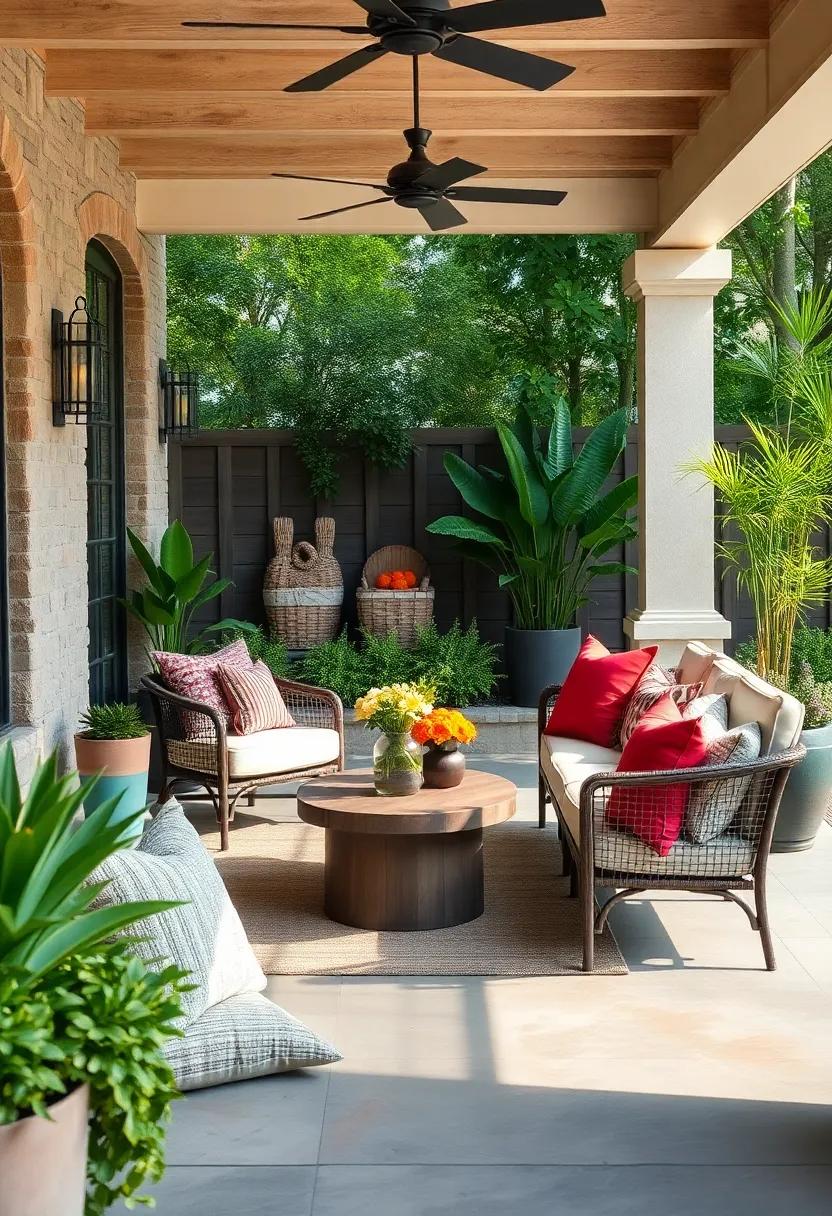 Eco-Friendly Choices: Opt for⁤ throw pillows made from⁣ sustainable, weather-resistant materials for a green⁤ patio ⁤update