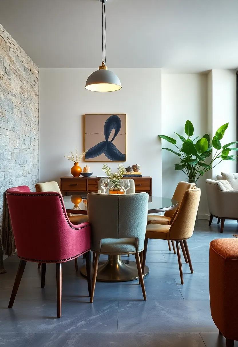 Mix and match different upholstery fabrics to add texture and color contrast