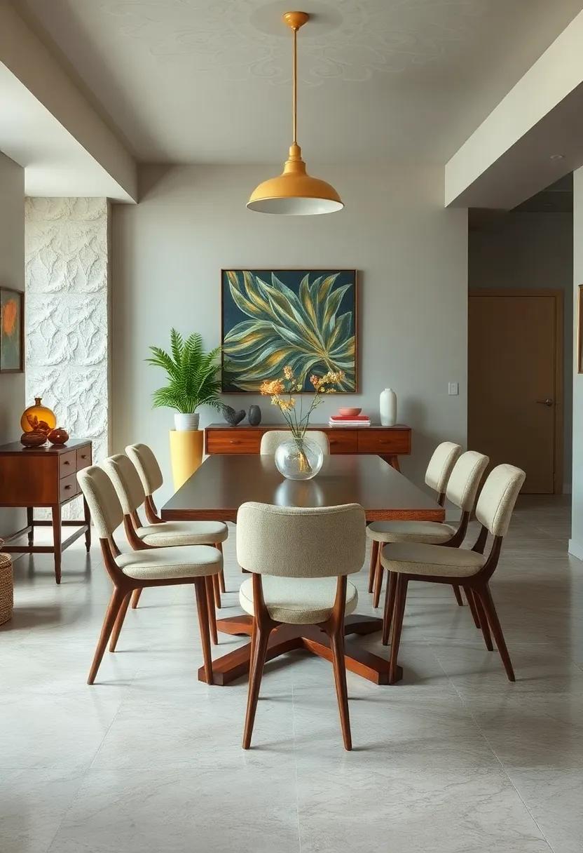 Incorporate small side tables or stools as extra seating options matching the vintage theme