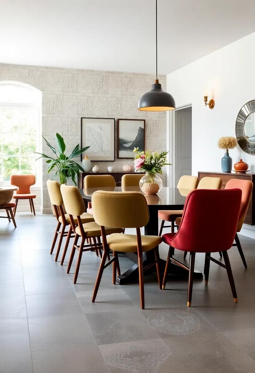 Highlight your chairs with soft, ambient lighting from pendant lamps or sconces