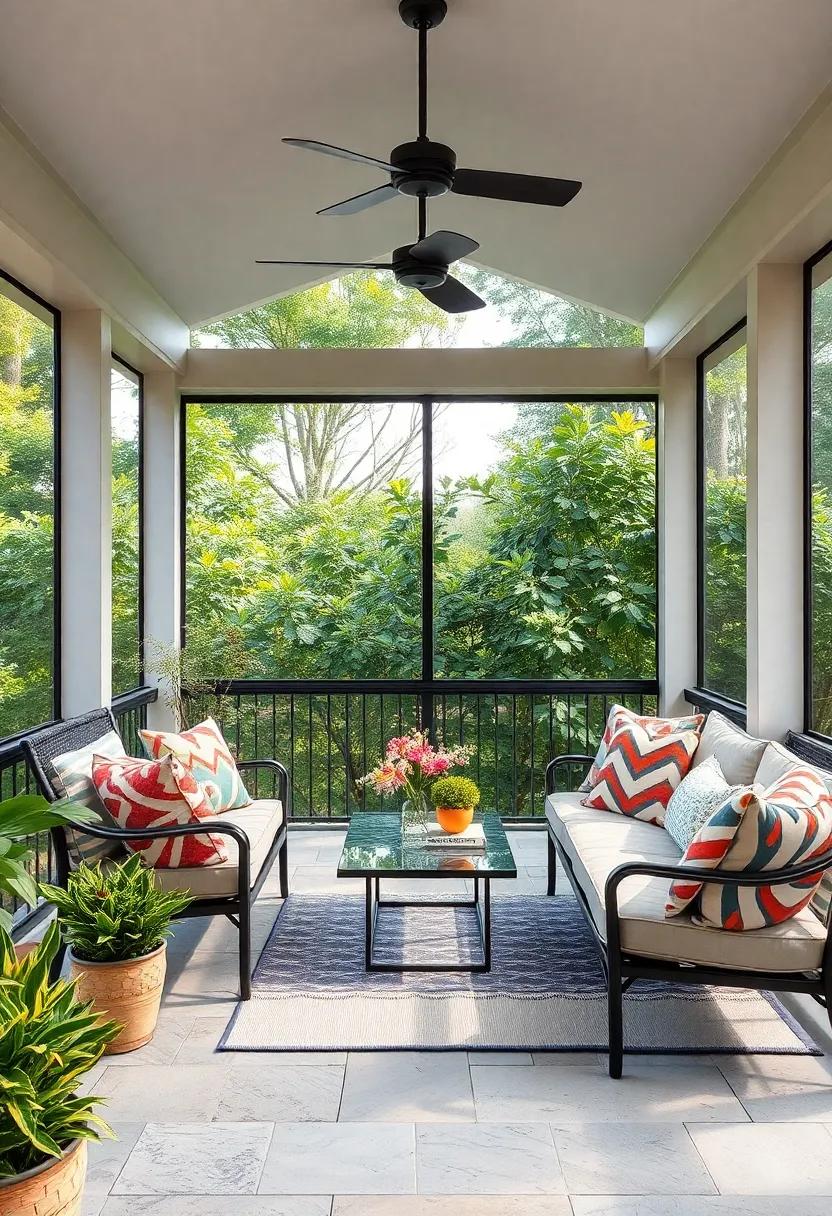 Add cushions featuring abstract art patterns to create a contemporary and avant-garde focal point