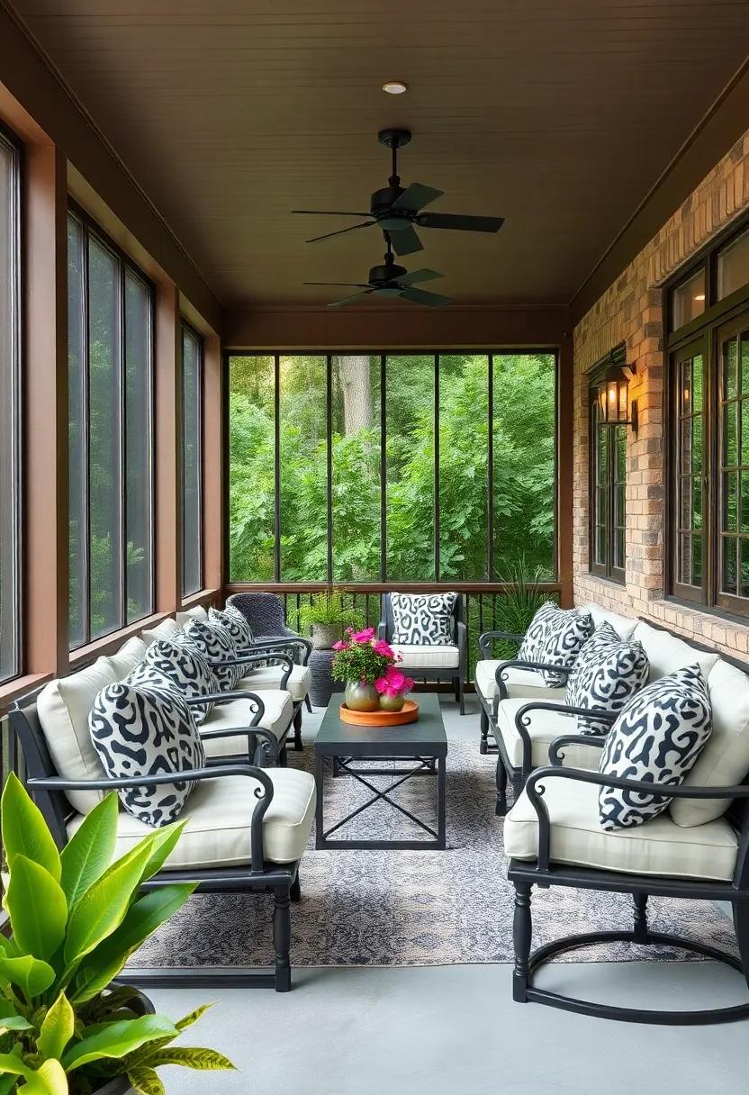 Highlight your seating with cushions featuring graphic animal prints to add a trendy and spirited edge