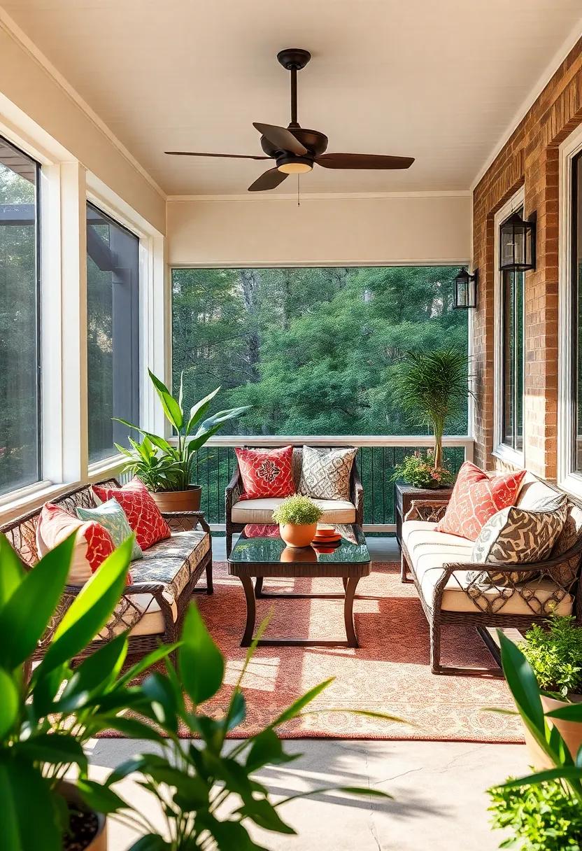 Use cushions with Moroccan tile patterns in rich jewel tones to create a luxurious and vibrant setting