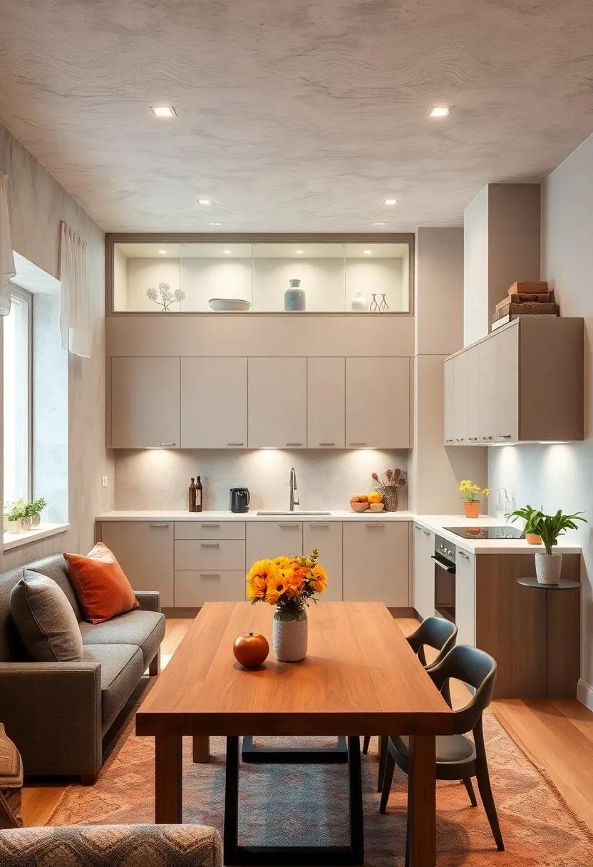 Add glass-fronted ⁤upper cabinets to create an​ illusion⁤ of openness while ⁣increasing​ storage