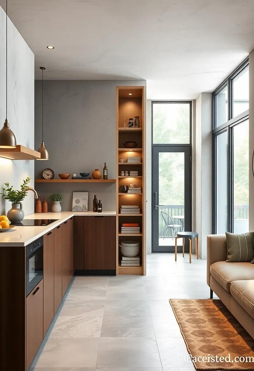 Incorporate vertical pull-out⁤ pantry shelves to utilize ⁢narrow gaps‍ efficiently