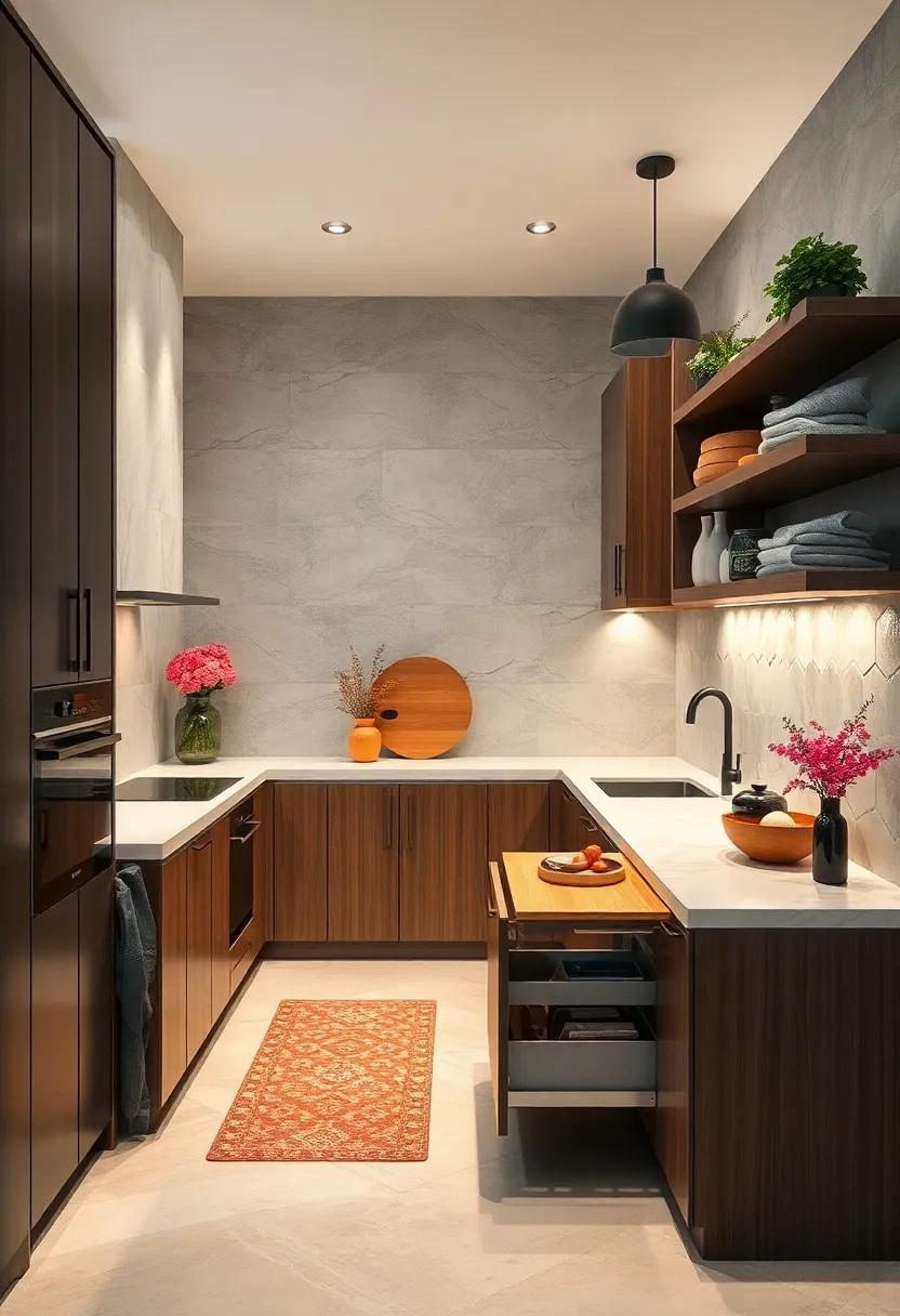 Use a built-in cutting board ‍over drawers or pull-out counters for added preparation area