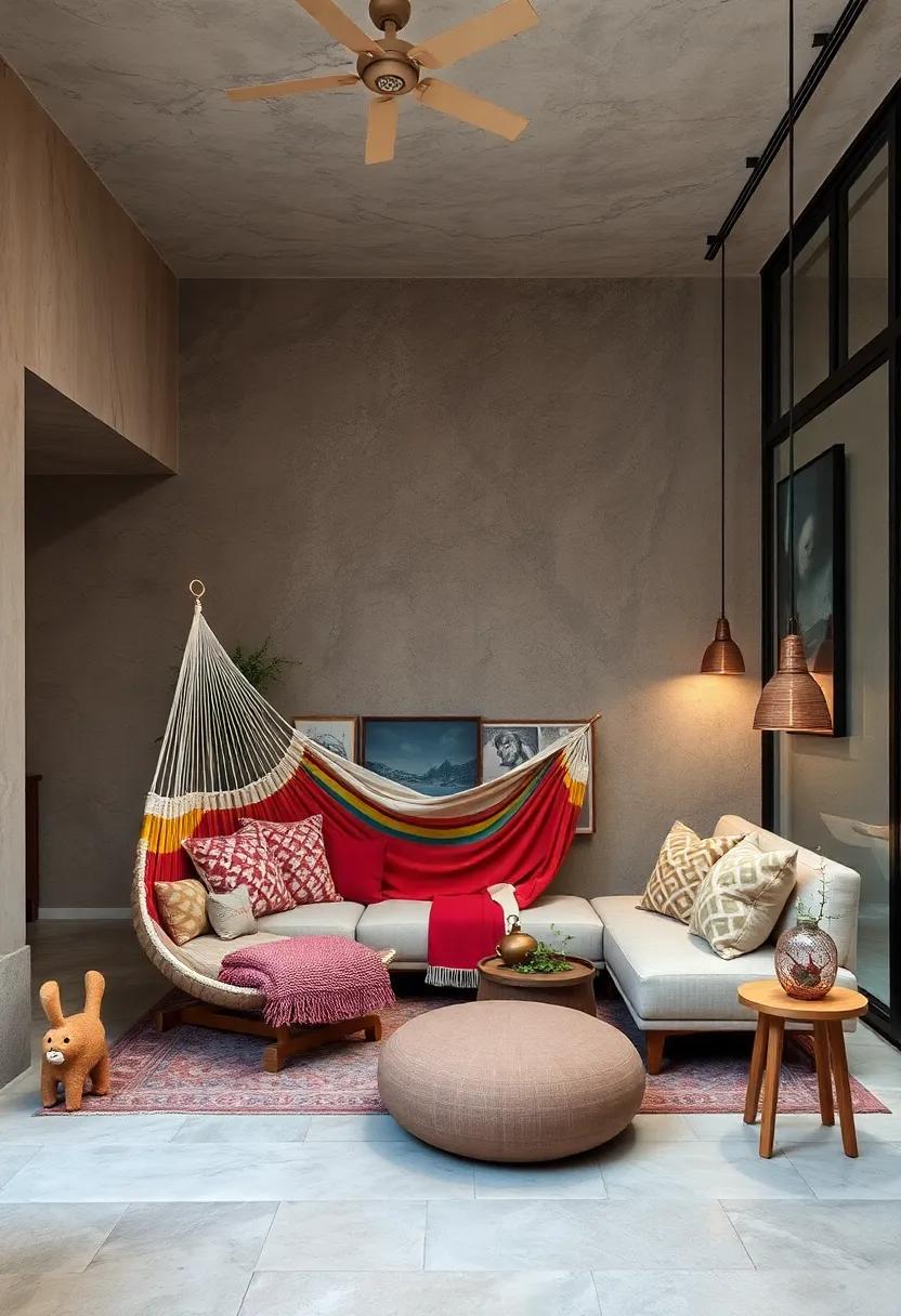 Hand-dyed hammock from the Guarani community, showcasing ancestral dyeing techniques