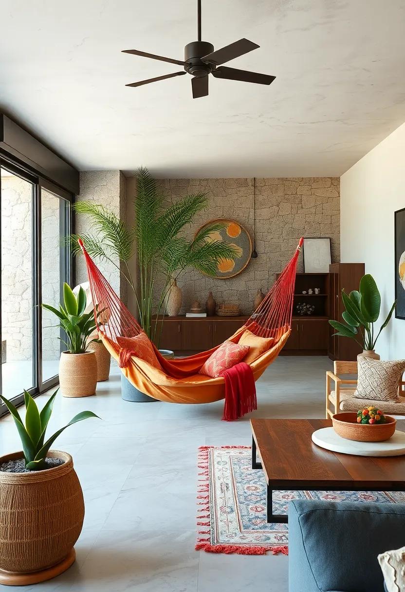 Lightweight ⁤Colombian hammock with a blend of modern ‍and⁢ traditional design elements