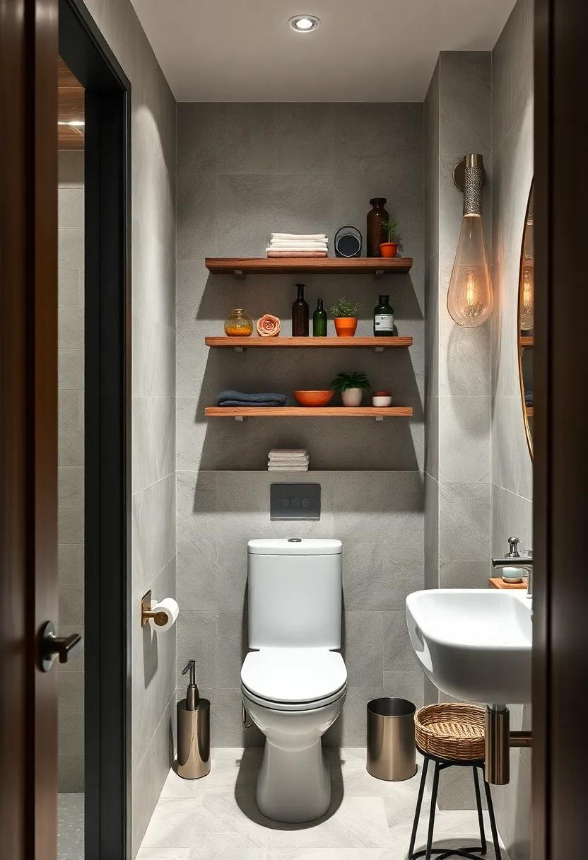 Hang⁢ floating shelves above the ⁢toilet for ​added storage ‍and ⁣display options