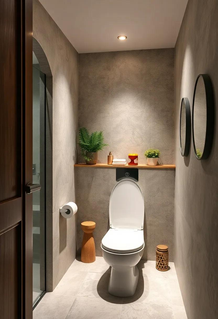 Incorporate a compact, dual-flush toilet to save ‍water and space