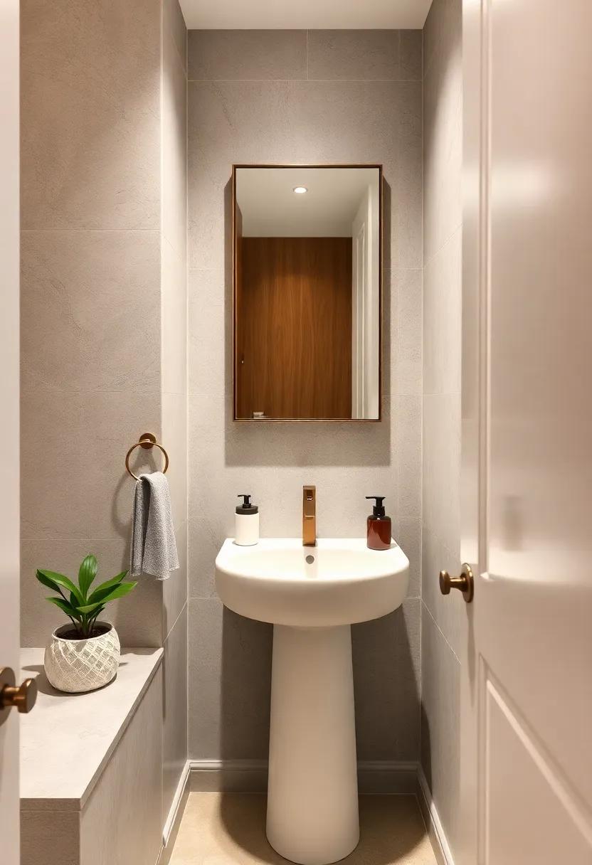 Mount a compact ​hand towel holder next⁣ to the sink⁣ to ⁤save counter⁣ space