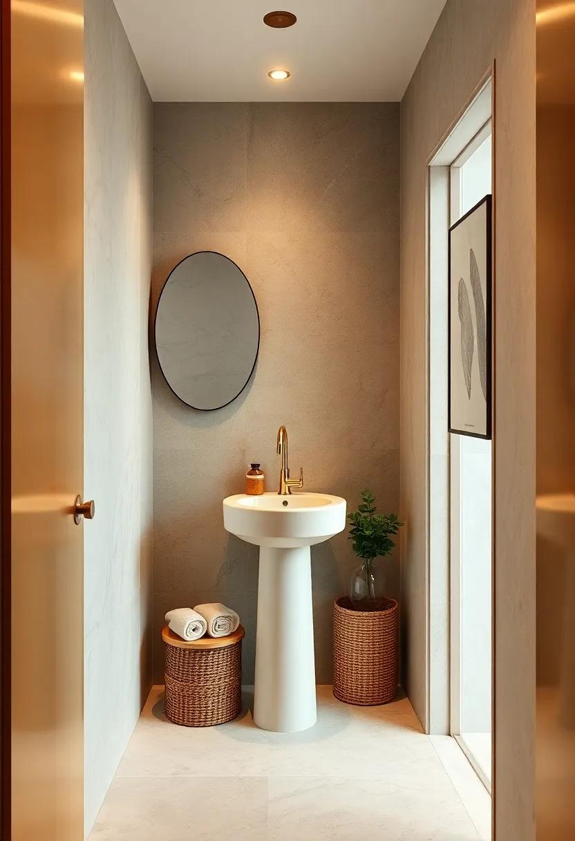 Use ⁣a pedestal‌ or column⁤ sink to open up floor space ⁤underneath