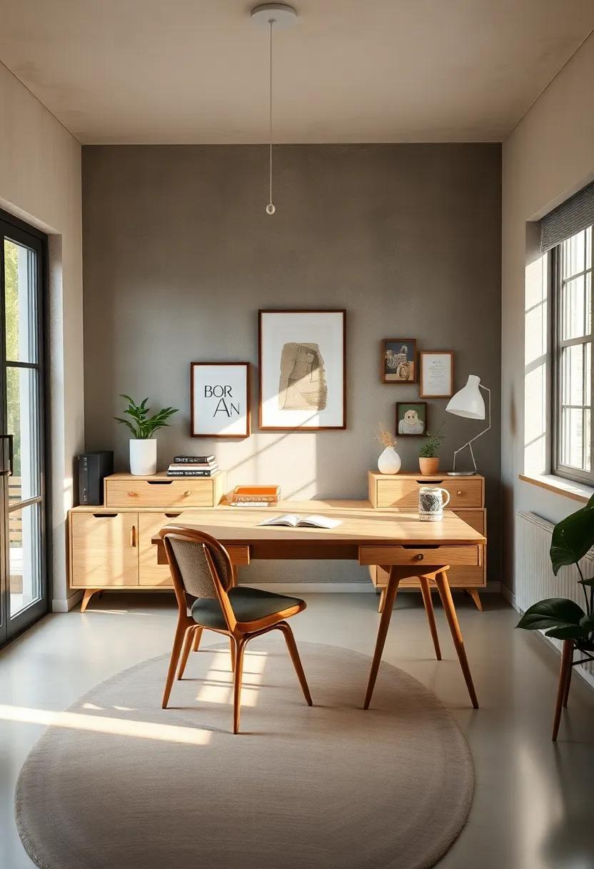 Embrace streamlined ⁣simplicity ​with a‌ Scandinavian-inspired birchwood​ desk and​ a ‍bentwood chair to ⁢create ‌a ⁣light, airy office environment