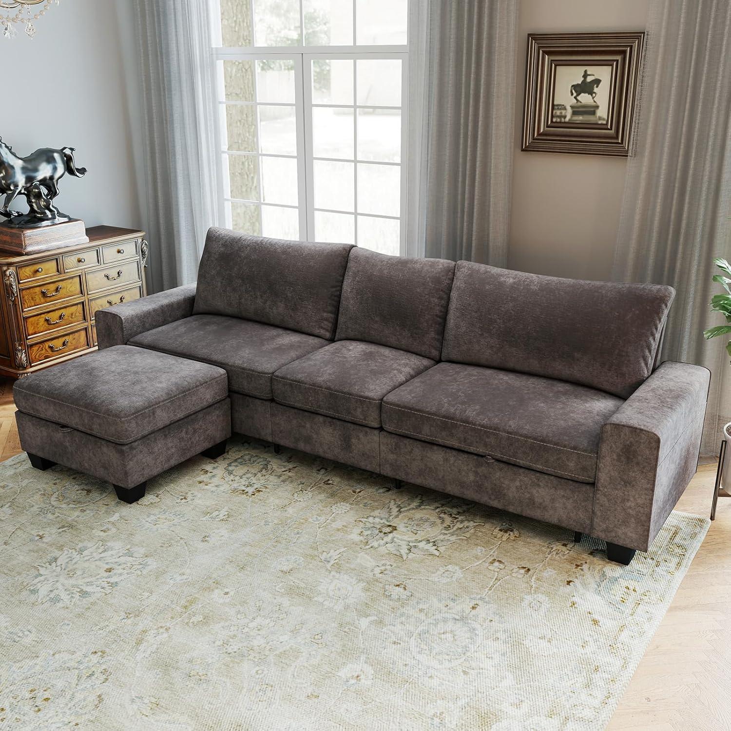 Our Take on the 112″ Convertible Sectional Sofa with Storage