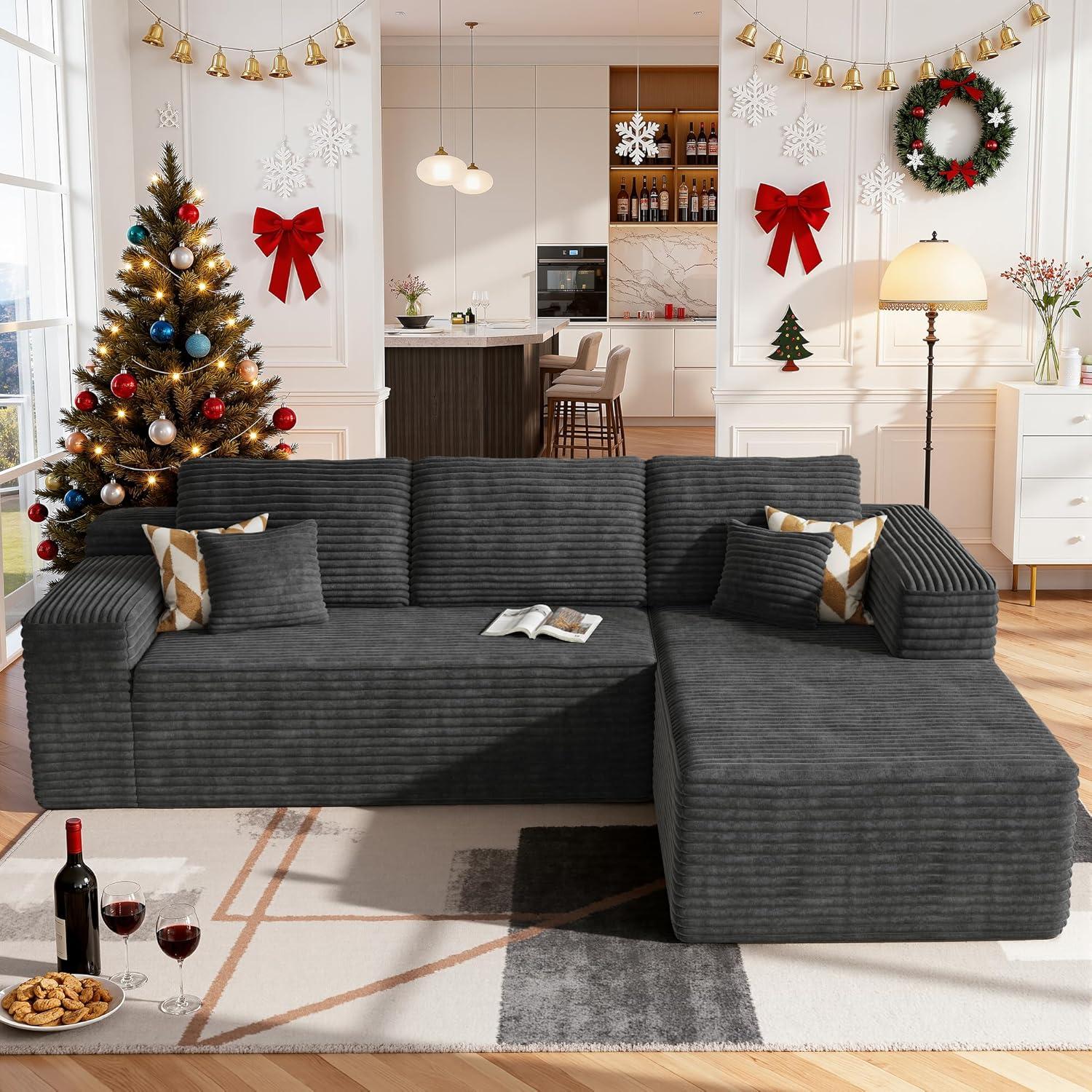 Why We Loved the HOOOWOOO L-Shaped Couch: Cozy, Deep & Flexible