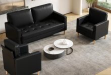 Our Honest Take on the AILEEKISS Mid-Century Faux Leather Sofa Set