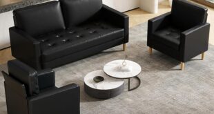 Our Honest Take on the AILEEKISS Mid-Century Faux Leather Sofa Set