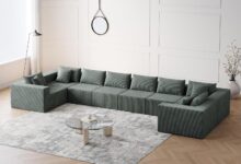 How We Transformed Our Space with the 188″ Corduroy Sectional