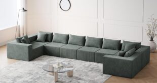 How We Transformed Our Space with the 188″ Corduroy Sectional