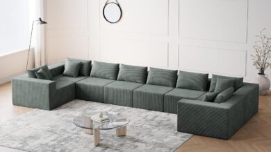 How We Transformed Our Space with the 188″ Corduroy Sectional