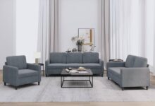 How We Elevated Our Living Room with a Dark Grey Velvet Sofa Set