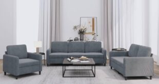 How We Elevated Our Living Room with a Dark Grey Velvet Sofa Set