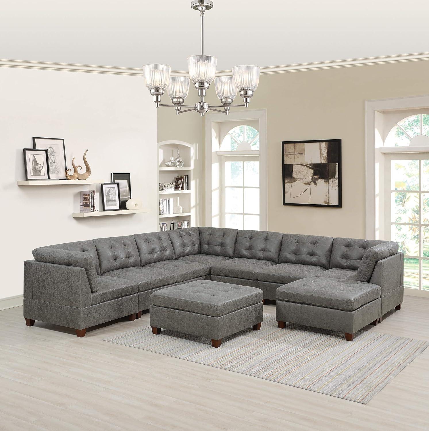 How We Styled the CHARMMA Antique Grey 9-Piece Sectional