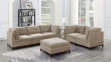 Our Take on the Camel Chenille 6-Piece Modular Sofa Set