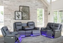 Our Take on the Power Leather Recliner Sofa Set with LED & USB Ports